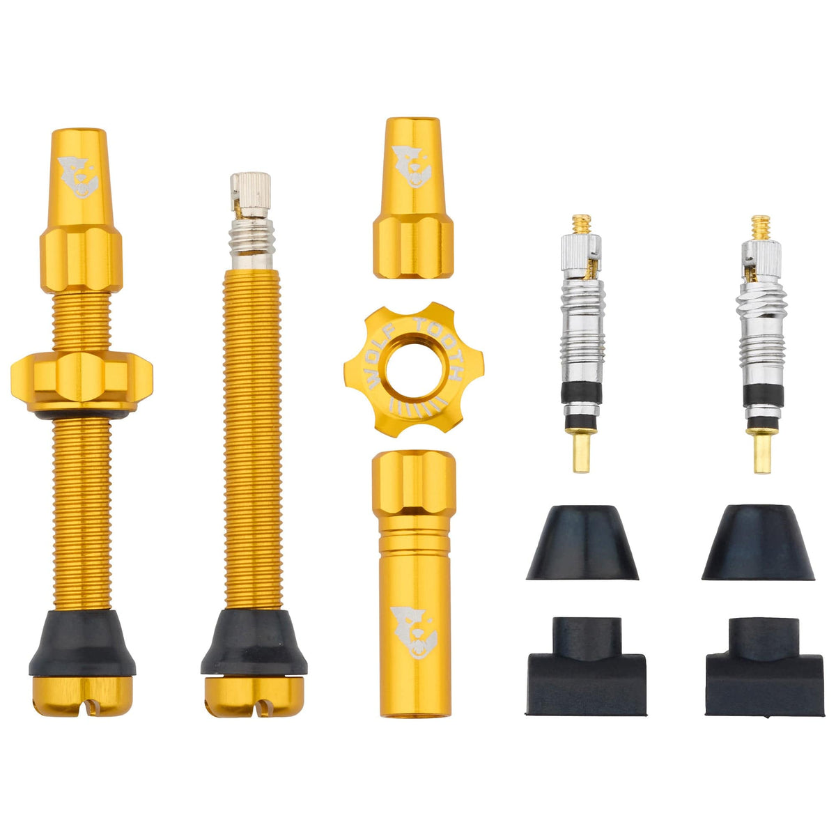 Sickspeed 24K Gold Anodized Grenade Valve Stem Caps – 2-Piece Set For Rims/Wheels/Tires, US-Made