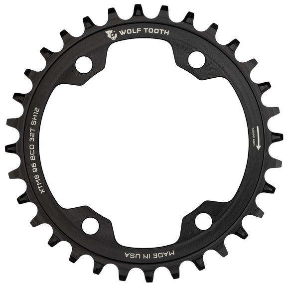 Wolf Tooth 96 mm BCD Chainrings for Shimano XT M8000 and SLX M7000