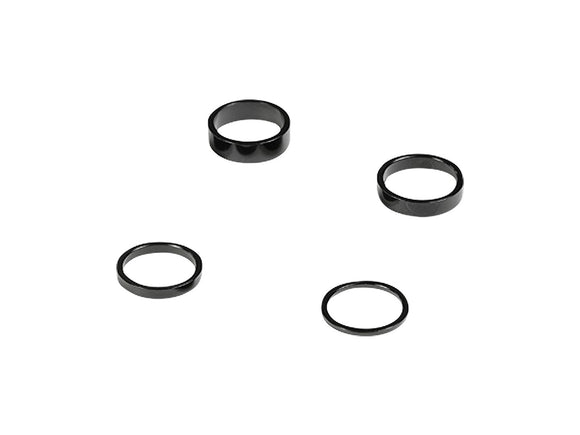 Wheels Manufacturing Aluminum Headset Spacer - 1-1/8" Assorted 4pcs Black