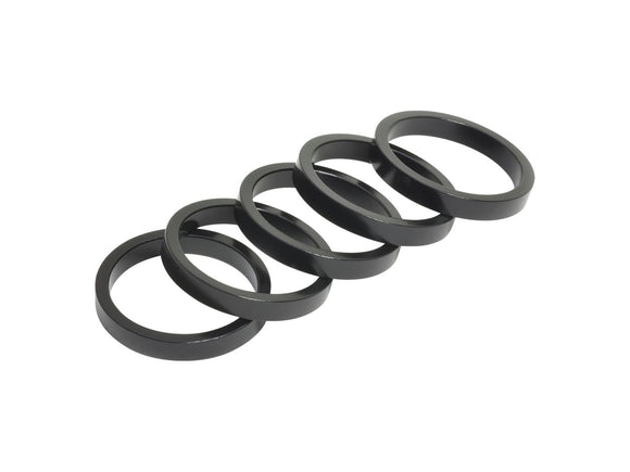 Wheels Manufacturing Aluminum Headset Spacer - 1-1/8" 5mm Black 5-pack