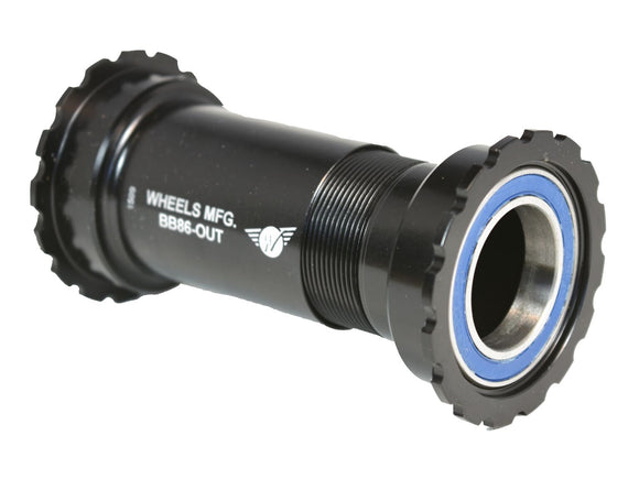 Wheels Manufacturing BB86/92 Shimano Bottom Bracket ABEC-3 Bearings BLK Cups - Threaded