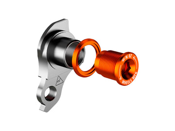 Wheels Manufacturing Universal Derailleur Hanger - 404-3 For Frames designed to accept SRAM UDH BLK/Orange