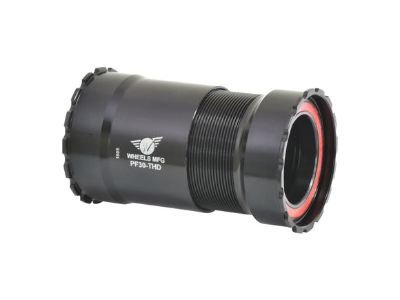 Wheels Manufacturing PressFit 30 Thread-Together Bottom Bracket ZERO Ceramic Bearings BLK