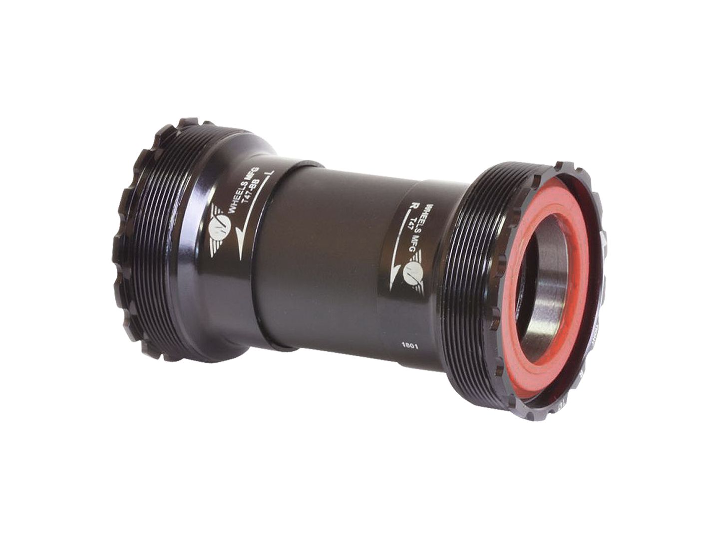 Wheels Manufacturing T47 Inboard Bottom Bracket - DUB Spindle ABEC-3 Bearing BLK