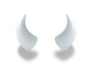 Helmet Flair MagNeatOhz: Large White Devil Horns for Helmet-1