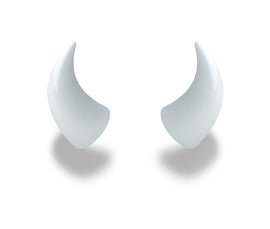 Helmet Flair MagNeatOhz: Large White Devil Horns for Helmet
