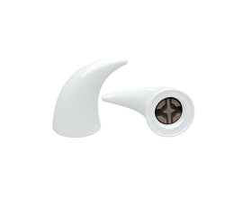 Helmet Flair MagNeatOhz: Large White Devil Horns for Helmet - 0