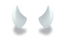 Helmet Flair MagNeatOhz: Small White Devil Horns for Helmet-1