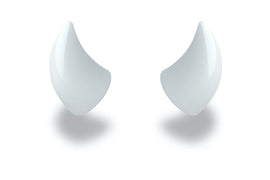 Helmet Flair MagNeatOhz: Small White Devil Horns for Helmet