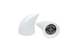 Helmet Flair MagNeatOhz: Small White Devil Horns for Helmet - 0