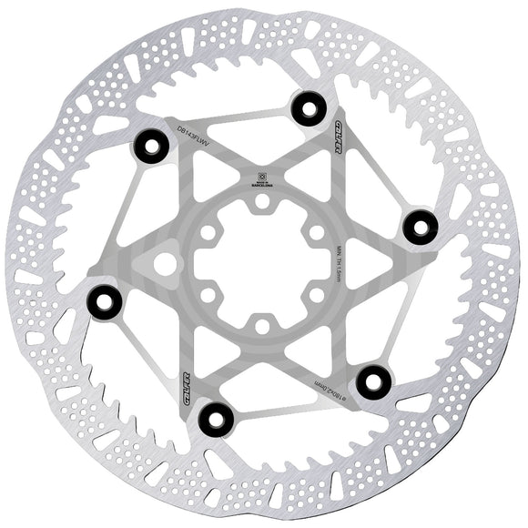 Galfer Shark Evo 203mm Rotor 6-Bolt 2.0mm Raw Silver