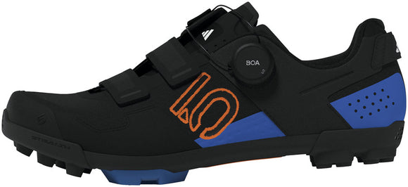 Five Ten Kestrel BOA Mountain Clipless Shoes - Men's Core BLK/Pure Orange/Ray Blue 9