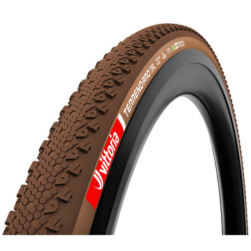 Vittoria Terreno Pro T30 Fine Loose Tire - 700 x 45 Tubeless Folding BLK/Brown Eco Gravel Race