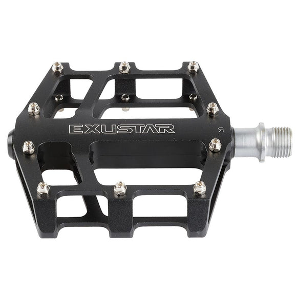 Exustar E-PB525 Platform Pedals Body: Aluminum Spindle: Cr-Mo 9/16'' Black