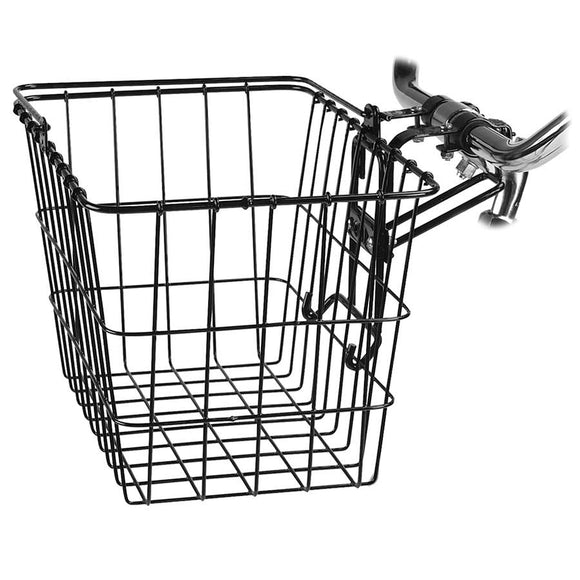 Wald 3133 Front Quick Release Basket with Bolt-On Mount: Gloss Black