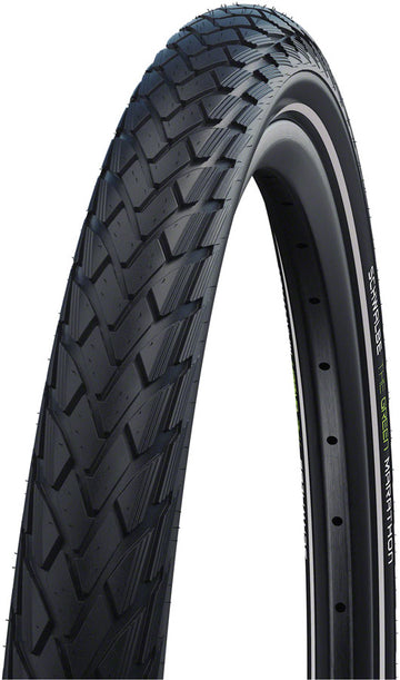 Schwalbe Green Marathon Tire - 24 x 1.75 Clincher Wire BLK/Reflective Performance Line GreenGuard TwinSkin Addix