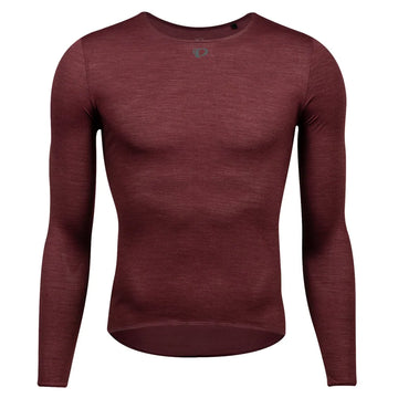 Men's Merino Long Sleeve Baselayer - GARNET / M