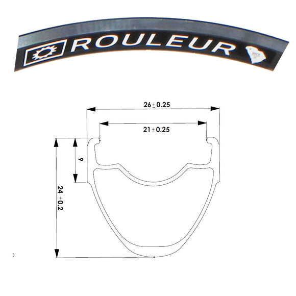 Boyd Rouleur Rim Brake 700c Rim 32h Black