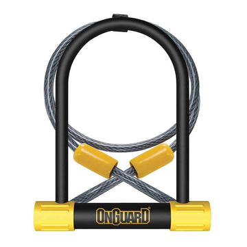 OnGuard BullDog Series U-Lock - 4.5 x 9" Keyed BLK Includes 4' cable bracket