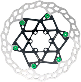 Galfer Floating Wave Disc Brake Rotor - 203mm x 2.0mm 6-Bolt Green
