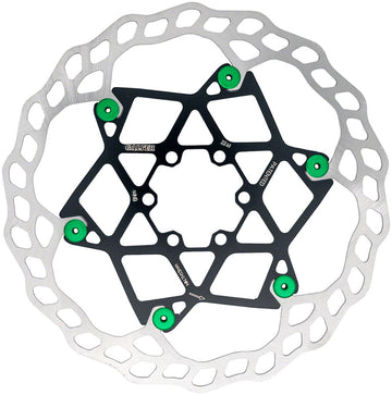 Galfer Floating Wave Disc Brake Rotor - 203mm x 2.0mm 6-Bolt Green