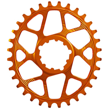 Works Components Oval Chainring SRAM 3-Bolt 34T Boost 3mm Orange