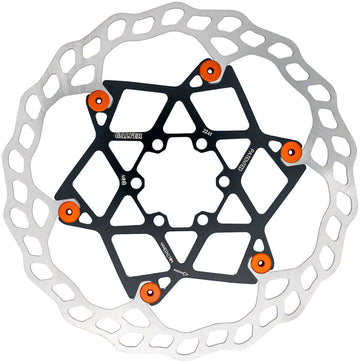 Galfer Floating Wave Disc Brake Rotor - 203mm x 2.0mm 6-Bolt Orange