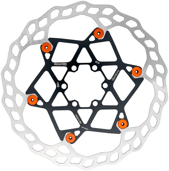 Galfer Floating Wave Disc Brake Rotor - 203mm x 2.0mm 6-Bolt Orange