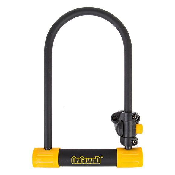 OnGuard BullDog Series U-Lock - 5 x 9" Keyed Black/Yellow Includes bracket