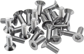 BikeFit Cleat Screws 25-Pack 14mm SPD / MTB Compatible Countersunk 4mm Hex M5 X 0.8