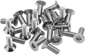 BikeFit Cleat Screws 25-Pack 14mm SPD / MTB Compatible Countersunk 4mm Hex M5 X 0.8
