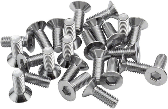 BikeFit Cleat Screws 25-Pack 14mm SPD / MTB Compatible Countersunk 4mm Hex M5 X 0.8