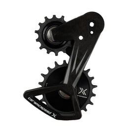 CeramicSpeed OSPW X Alpha Pulley Wheel System SRAM RED/Force/Rival XPLR E1 - ALPHA Aluminum Pulley Carbon Cage BLK