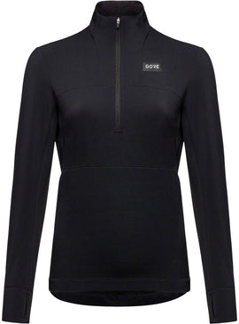 Gorewear Trail KPR Hybrid 1/2-Zip Jersey - Black Women's Medium