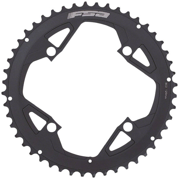 Full Speed Ahead Gossamer Pro ABS Road Chainring - 48t Outer Ring 120mm BCD 4-Bolt Aluminum N11 BLK