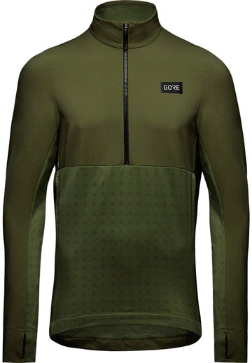 Gorewear Trail KPR Hybrid 1/2-Zip Jersey - Utility Green Men's Large