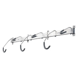 Delta Heavy Duty Track Rack Wall Mount Bike Rack - 6-Bike Silver