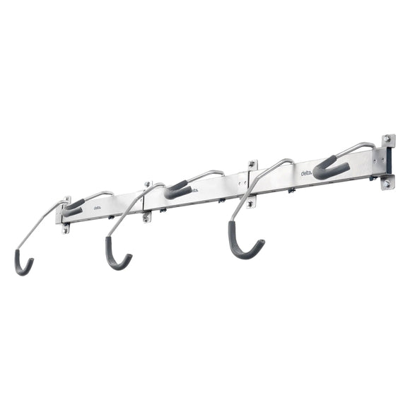 Delta Heavy Duty Track Rack Wall Mount Bike Rack - 6-Bike Silver