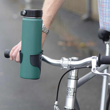 Delta Grande Beverage Holder/ Water Bottle Cage: Handlebar Mounted Black