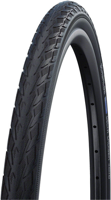 Schwalbe Delta Cruiser Plus Tire - 26 x 1-3/8 Clincher Wire BLK/Reflective Active Line PunctureGuard Green Compound E-25