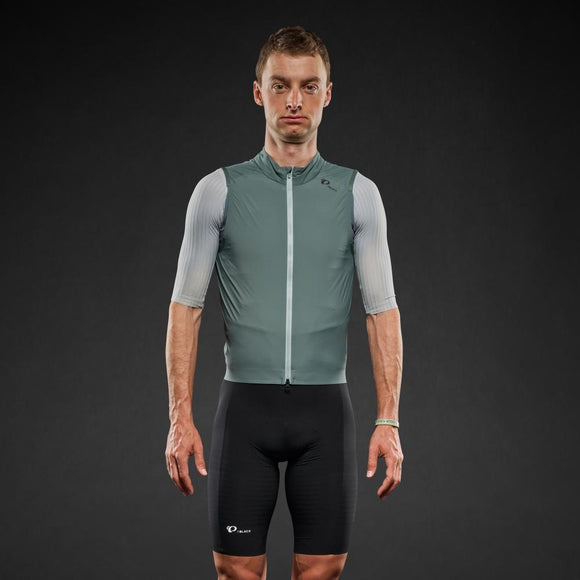 Men's Pi PRO/BLACK Wind Vest - BALSAM GREEN / XS