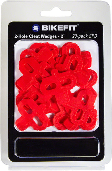 BikeFit Cleat Wedge - MTB/SPD Compatible 2-Hole 2 Degree 20-Pack