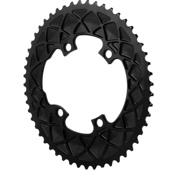 absoluteBLACK Premium Oval 110 BCD Road Outer Chainring Shimano Dura-Ace 9100 - 52t 110 Shimano Asymmetric BCD 4-Bolt BLK