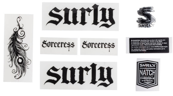 Surly Sorceress Decal Set - Black