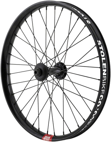 Stolen Rampage Pro Street Front Wheel - 20" 3/8" x 100mm Brakeless Black