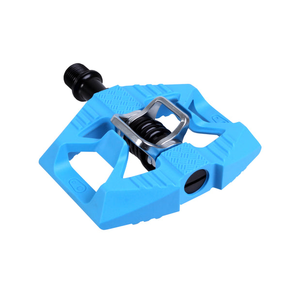 Crankbrothers Double Shot 1 Pedals - Single Side Clipless Platform Composite 9/16" Blue