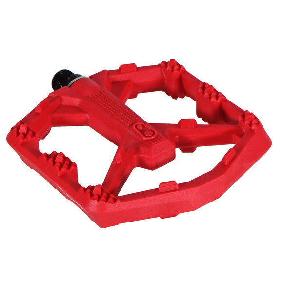 Crankbrothers Stamp 0 Pedals - Platform Composite 9/16" Bright Red Small