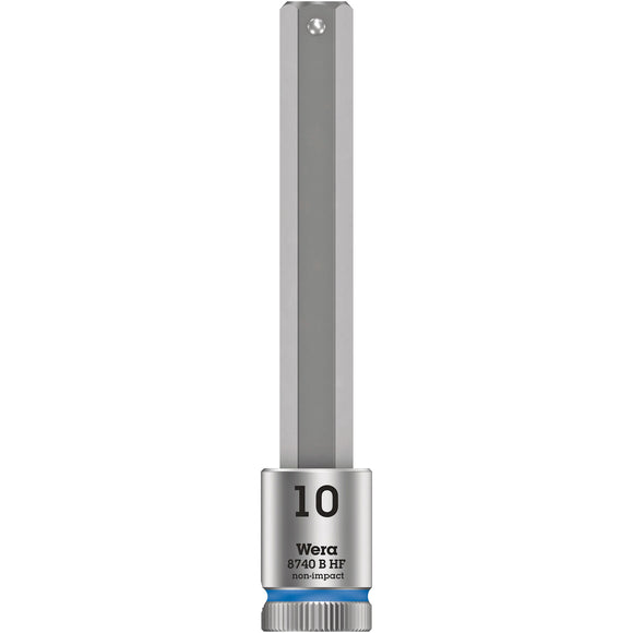 Wera Tool 3/8" 8740 B HF1 Zyklop Long Hex Bit Socket 10mm