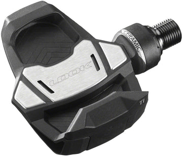 LOOK KEO Blade Carbon Ceramic Ti Pedals - Single Sided Clipless Titanium 9/16" BLK. 53mm QF 12Nm