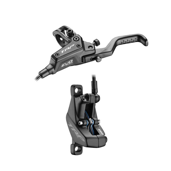 TRP EVO Pro HD-M9040 Disc Brake Lever - Left/Front Rear 1900mm Hose Post Mount 4-Piston BLK